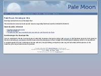 Pale Moon - Developer Site - Front Page