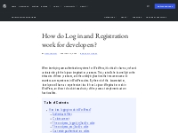 How do Log in and Registration work for developers?   WordPress Develo