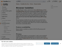 Browser Isolation · Cloudflare Zero Trust docs