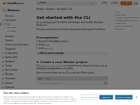 Get started - CLI · Cloudflare Workers docs