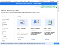 Resources, Courses, and Trainings - Google for Developers