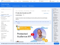 Protected Audience API overview  |  Privacy Sandbox  |  Google for Dev