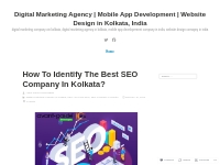 How To Identify The Best SEO Company In Kolkata?   Digital Marketing A