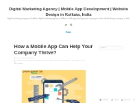 How a Mobile App Can Help Your Company Thrive?   Digital Marketing Age