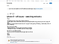 iphone 6 - wifi issues - searching networ... - Apple Community