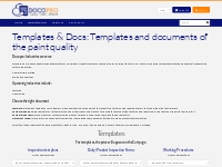  		Templates & Docs: Templates and documents of the paint quality