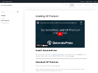 Installing GP Premium - Documentation