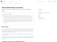 About GitHub Pages and Jekyll - GitHub Docs