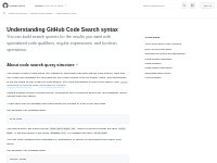 Understanding GitHub Code Search syntax - GitHub Docs