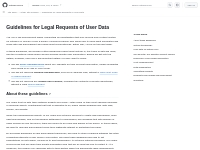 Guidelines for Legal Requests of User Data - GitHub Docs