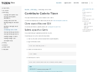 Contribute Code to Tizen | Tizen Docs