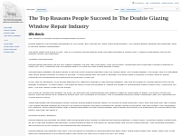 The Top Reasons People Succeed In The Double Glazing Window Repair Ind