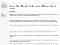 Double Glazed Repair: The Evolution Of Double Glazed Repair