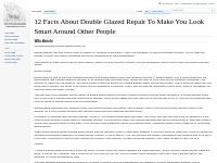 12 Facts About Double Glazed Repair To Make You Look Smart Around Othe