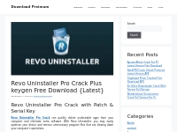 Revo Uninstaller Pro Crack Plus keygen Free Download {Latest}