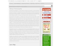 History of Homoeopathy    Dr. Bidani s Centre for Homoeopathy