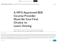 A MTO Approved BDE Course Provider Must Be Your First Choice to Learn 