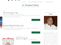 Pentapati Pullarao, Dr. Pentapati Pullarao - Public Affairs Activist