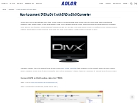 How to convert DVD to DivX with DVD to DivX Converter