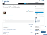 The Journal of Perinatal Education: Ingenta Connect Table Of Contents