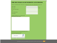 Sign THE DR UMAR AZAM WEBSITE GUESTBOOK - 18713 E-GuestBooks.com