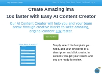 Easy AI Content Creator - Create amazing content today