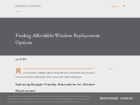 Finding Affordable Window Replacement Options