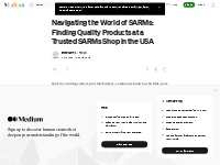 Navigating the World of SARMs: Finding Quality Products at a Trusted S