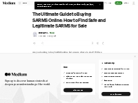 The Ultimate Guide to Buying SARMS Online: How to Find Safe and Legiti