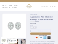             Aquamarine And Diamond Earrings In 18k White Gold.   Emir
