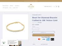        Bezel Set Diamond Bracelet Crafted In 18K Yellow Gold    Emirat