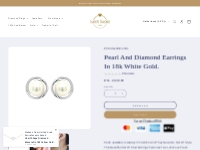        Pearl And Diamond Earrings In 18k White Gold.    Emiratesdiamon