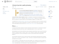 Advanced product quality planning - Wikipedia
