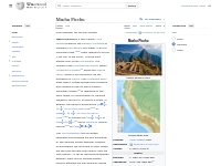 Machu Picchu - Wikipedia