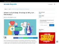 What is a Full Body Checkup & Why is it Necessary