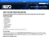 EPD - About the Event Production Directory