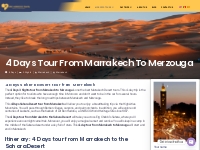 4 Days tour from Marrakech to Merzouga - Epic Morocco Travel