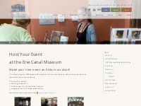 Host Your Event   Erie Canal Museum