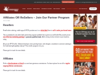 Affliate Program for online ordering - Reseller Program