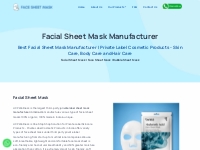 Facial Mask | Sheet Mask Manufacturer from Mumbai