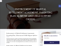  		   Marital Settlement Agreement, Parenting Plan, Alimony and Child 
