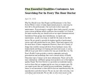 Five Essential Qualities Customers Are Searching For In Every The Door