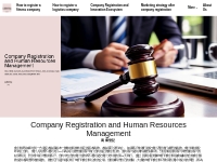 Company Registration and Human Resources Management