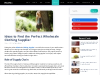 Ideas to Find the Perfect Wholesale Clothing Supplier | Find Tec