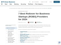7 Best Rollover for Business Startups (ROBS) Providers for 2024