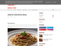 Authentic Italian Pasta Recipe