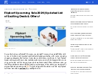 Flipkart Upcoming Sale January 2024 Here | Upto 80% OFF!