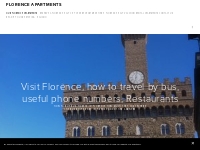 Visit Florence, how to travel by bus, useful phone numbers, Restaurant