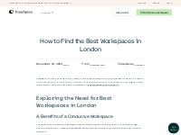 How to Find the Best Workspaces in London