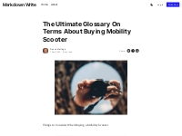 The Ultimate Glossary On Terms About Buying Mobility Scooter